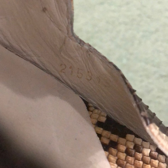 Gucci Kotao Wedge slingback sandal python Beige Gold Python snakeskin wedges - Picture 10 of 10